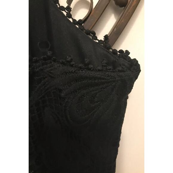 Small Aqua Crochet Lined Spaghetti Strap Dress Back Zipper NWT - Picture 9 of 12